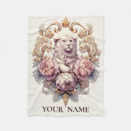 Lion & Lamb Heraldisches Wappen Fleecedecke