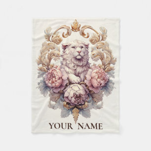 Lion & Lamb Heraldisches Wappen Fleecedecke