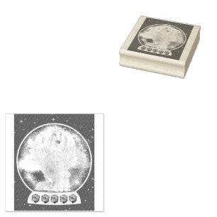 Lion Lamb Pet Beileid Tinte Briefmarke Gummistempel