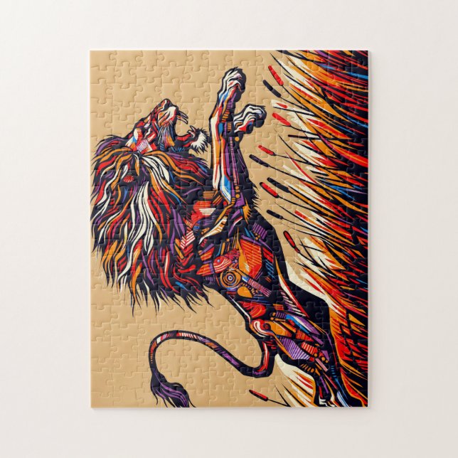 Lion Leaping Puzzle (Vertikal)