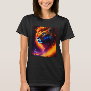 Lion Liebe Mystische Natur farbenfroh T-Shirt