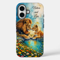 Lion Lioness Wildkatzen Liebe wild lebende Tiere