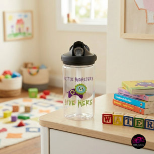 Lion Little Monsters leben hier Kid's Trinkflasche