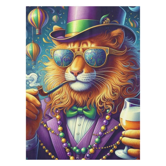 Lion/Louisiana Mardi Gras Tischdecke (Vorderseite)