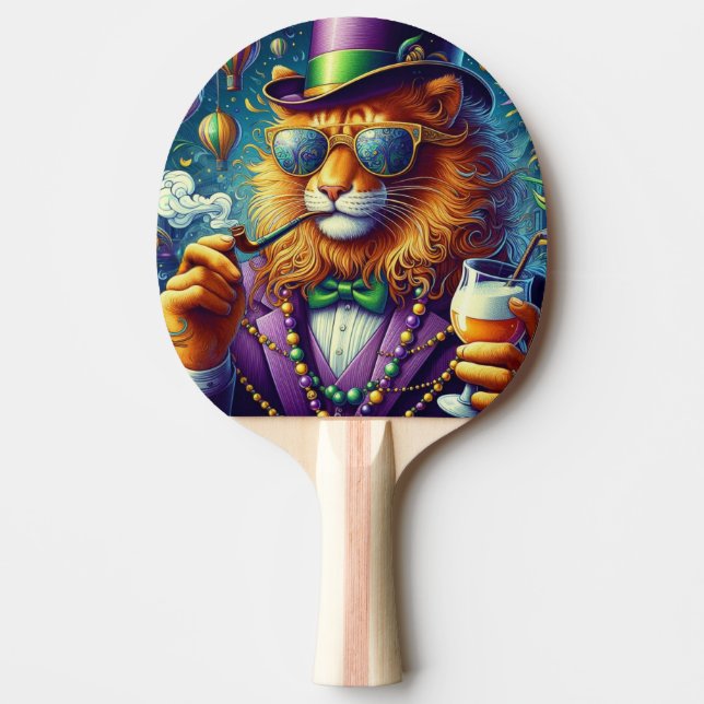 Lion/Louisiana Mardi Gras Tischtennis Schläger (Vorderseite)