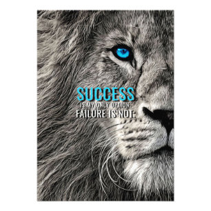 Lion Lover Erfolg ist meine einzige Option Fotodruck