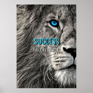 Lion Lover Erfolg ist meine einzige Option Poster
