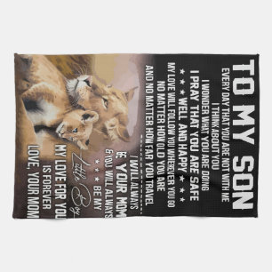 Lion Lover zu meinem Sohn Lion Geschirrtuch