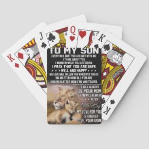 Lion Lover zu meinem Sohn Lion Spielkarten
