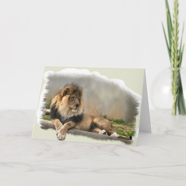 Lion Lovers Kunstgeschenke Karte (Vorderseite)