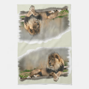 Lion Lovers Kunstgeschenke Küchentuch