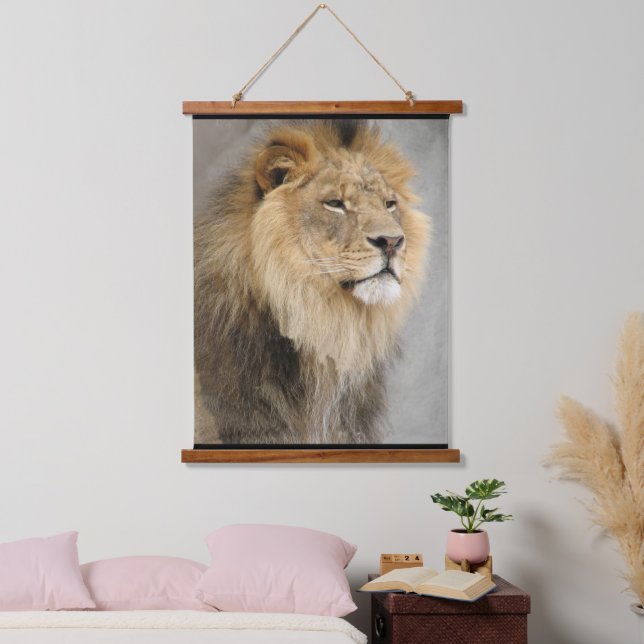 Lion Lovers Throw Kissen Wandteppich Mit Holzrahmen (Schlafzimmer)