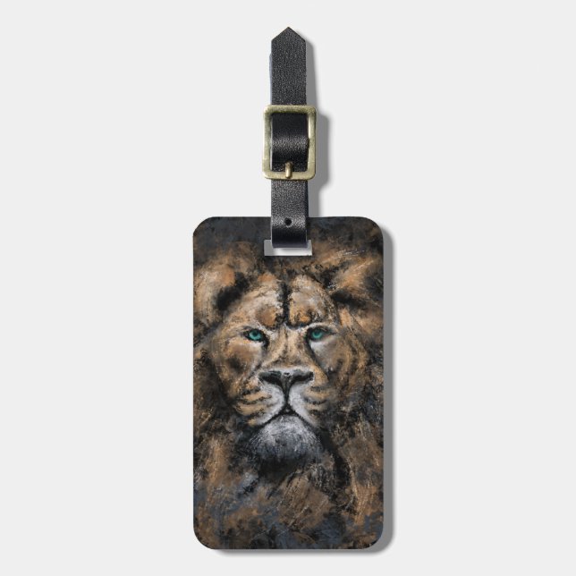 Lion Luggage Tag Gepäckanhänger (Vorderseite vertikal)