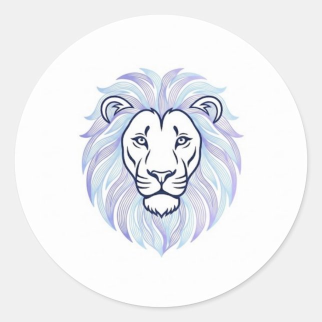 lion magic runder aufkleber (Vorderseite)
