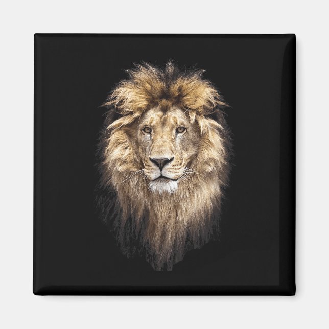 Lion Main Animal Face Big Cat Magnet (Vorne)