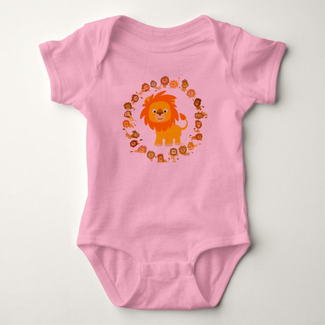 Lion Mandala Baby Baby Strampler (Vorderseite)