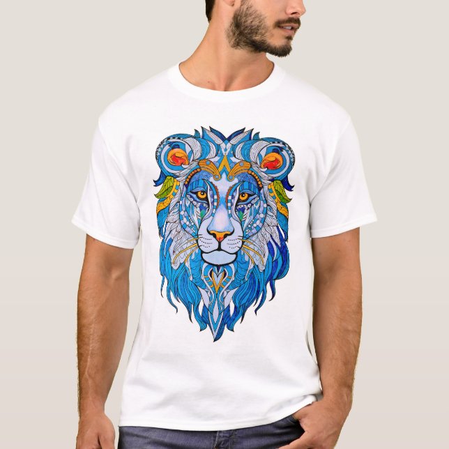 Lion Mandala T Shirt (Vorderseite)