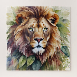 Lion Mane Portrait Botanische Wasserfarbe