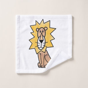 lion mignon dessin animé enfants rétro safari jung
