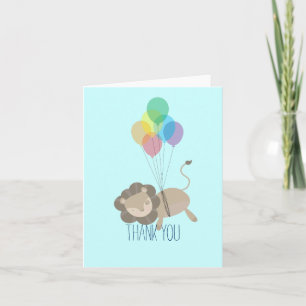 Lion mit Balloons Vielen Dank Dankeskarte