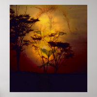 Lion mit Blick auf den afrikanischen Sonnenunterga