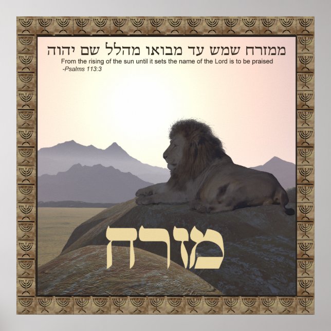 Lion Mizrach Poster (Vorne)
