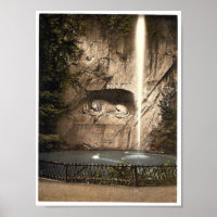 Lion Monument, and fountain, Lucerne, Switzerland