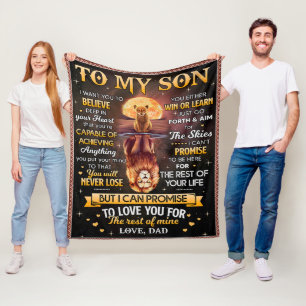 Lion Moon Wollte ich zu glauben - Vater zu Sohn Fleecedecke