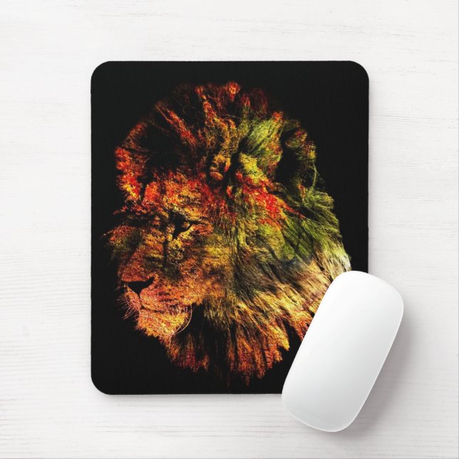 Lion Mouse Pad Mousepad (Mit Mouse)