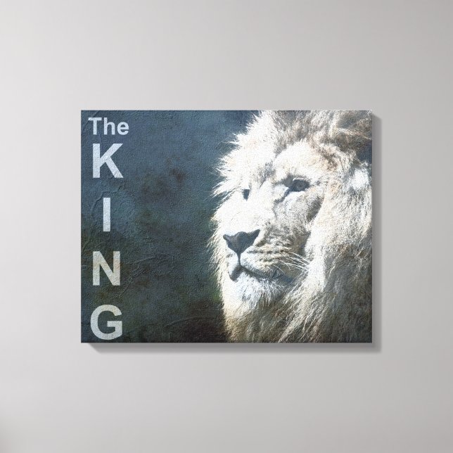 Lion Nature Animal Foto The King Template Leinwanddruck (Vorderseite)