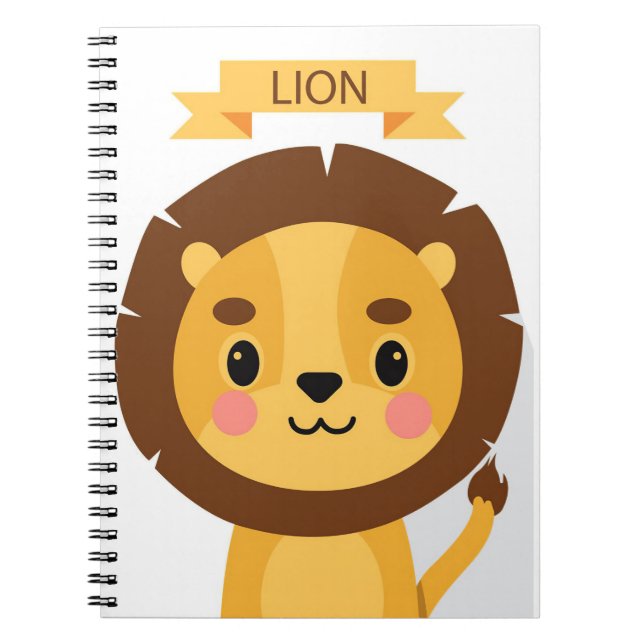 Lion Niedlich Lion Portrait Notizblock (Vorderseite)
