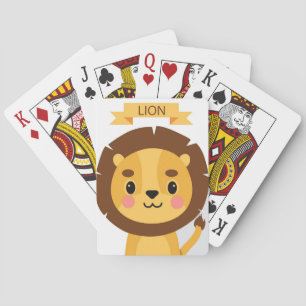 Lion Niedlich Lion Portrait Spielkarten