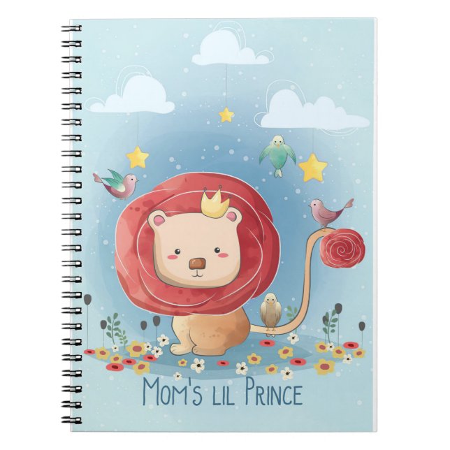 Lion Niedlich Lion Prince Notizblock (Vorderseite)