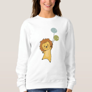 Lion Niedlicher Tiere Big Cat Balloons für Kinder Sweatshirt