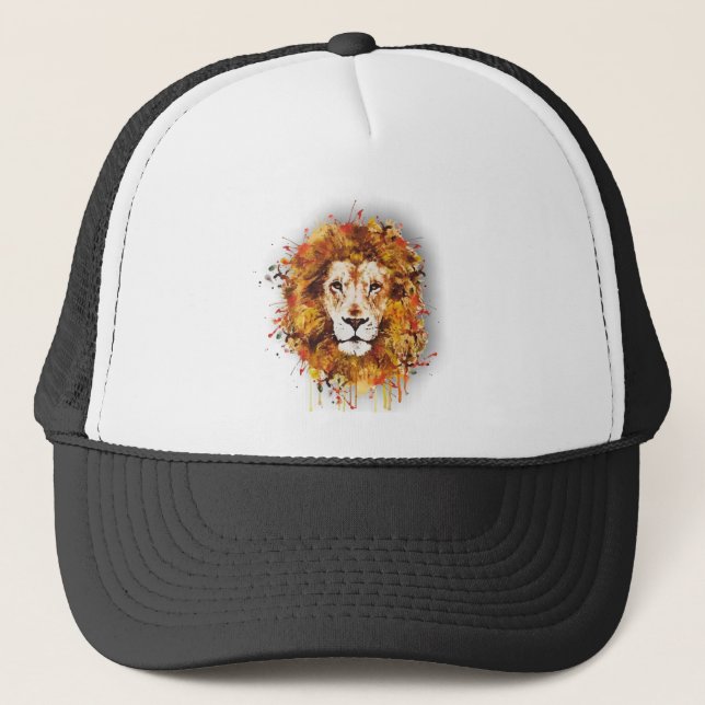 Lion of Judah - African Art - Reggae Roots Shirt Truckerkappe (Vorderseite)