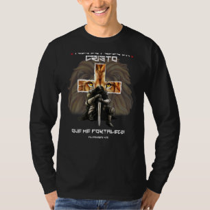 Lion of Judah Cross Christlich Spanish Graphic on  T-Shirt