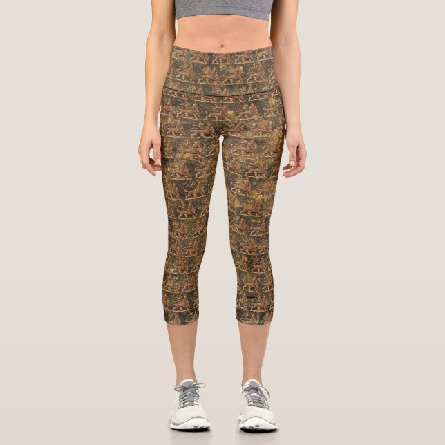 Lion of Judah - Empire of Ethiopia - Africa Power Capri Leggings (Vorderseite)