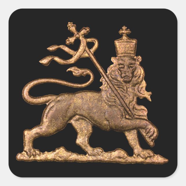 Lion of Judah - Haile Selassie - Jah Rasta Sticker (Devant)