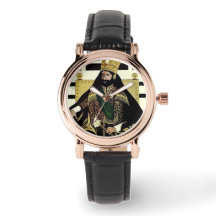 Lion of Judah Haile Selassie Rastafari Gold Watch 