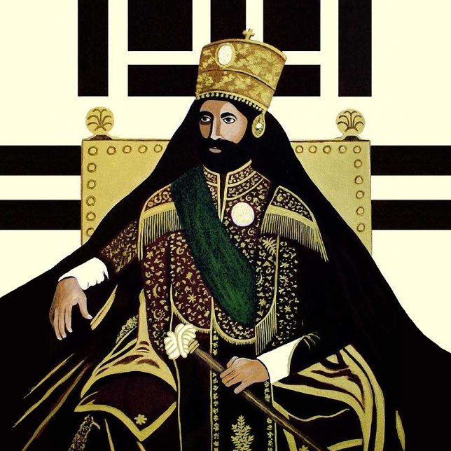 Lion of Judah - Haile Selassie - Rastafari Watch Armbanduhr (Jah Rastafari - Haile Selassie - King of the Kings - Modern Art)