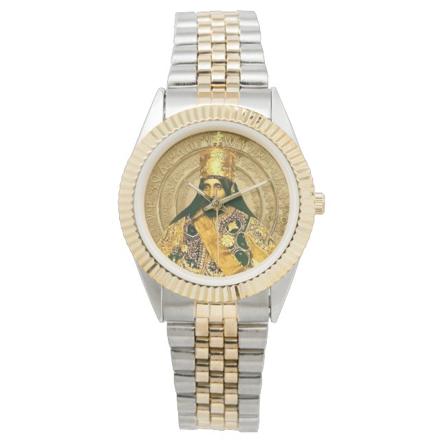 Lion of Judah Jah Army Haile Selassie Rasta Roots Armbanduhr (Vorderseite)