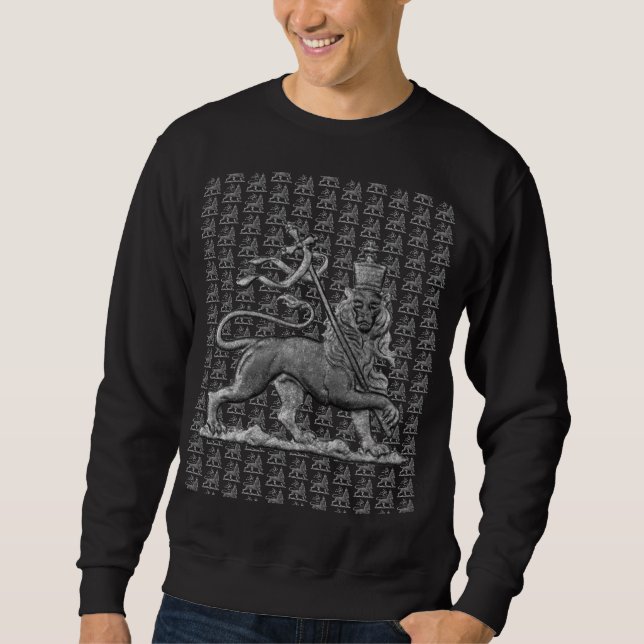 Lion of Judah Jah Army INI Haile Selassie Rasta Sweatshirt (Vorderseite)