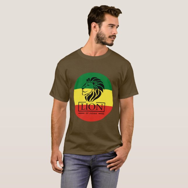 Lion of Judah - Rasta Reggae Flag - Shirt (Vorne ganz)