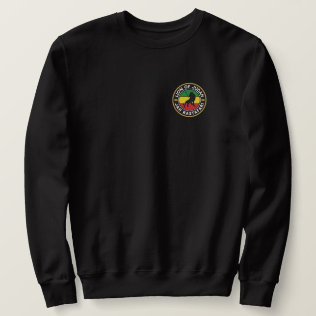 Lion of Judah Rasta Reggae Jah Rastafari Sweater  Sweatshirt (Design vorne)
