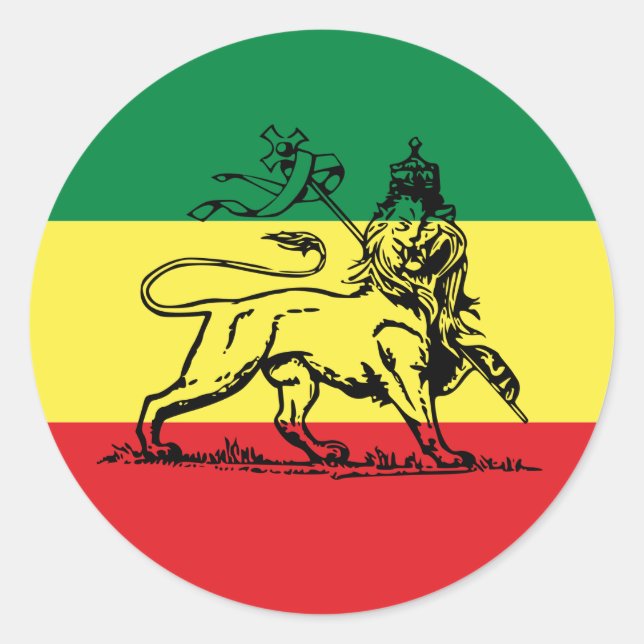 Lion of Judah - Rastafara - Jah Rastafari Sticker (Devant)