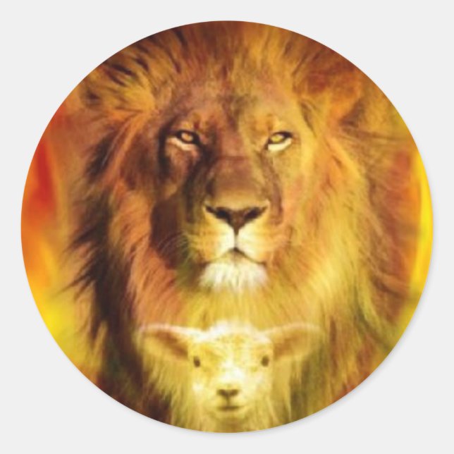 LION OF JUDAH RUNDER AUFKLEBER (Vorderseite)