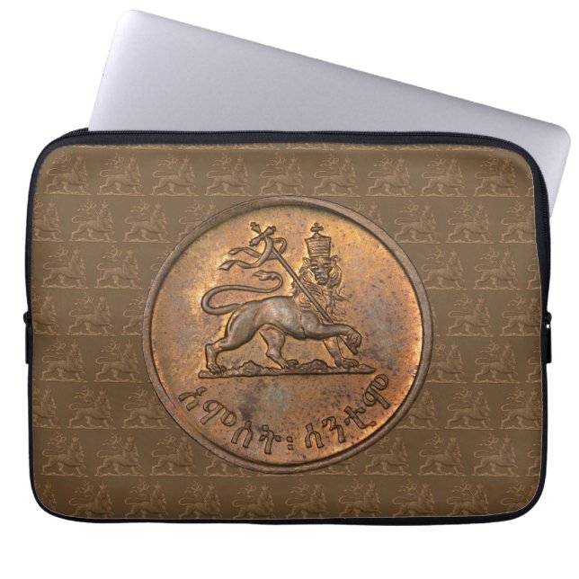 Lion of Judah Selassie Rasta Reggae Africa Roots Laptopschutzhülle (Vorderseite)