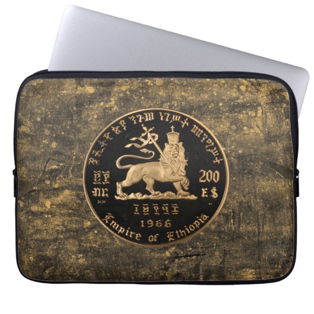 Lion of Judah Selassie Rasta Reggae Africa Roots Laptopschutzhülle (Vorderseite)