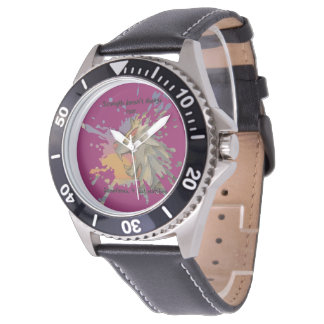 Lion Papercut Men's Leather Watch Armbanduhr