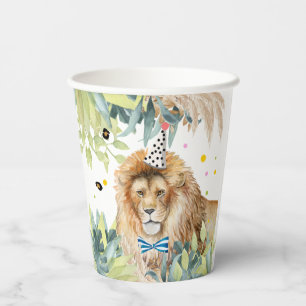 Lion Party Animals Birthday Zoo Safari Pappbecher